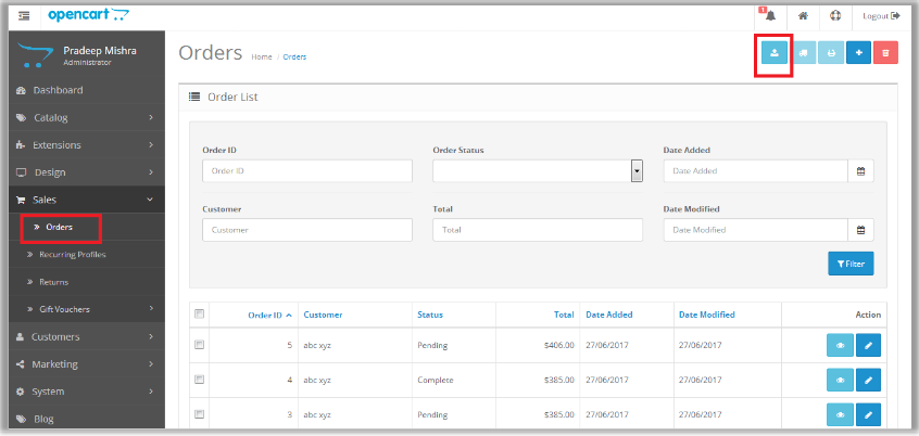 4 export order