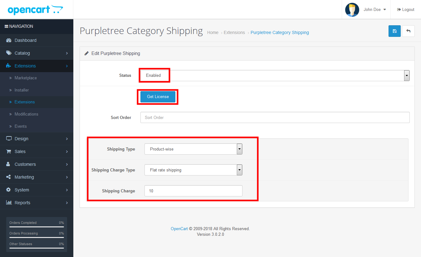 Shipping charges example 6