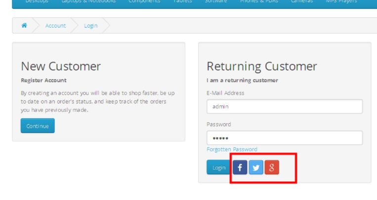 2 social login 2 social login