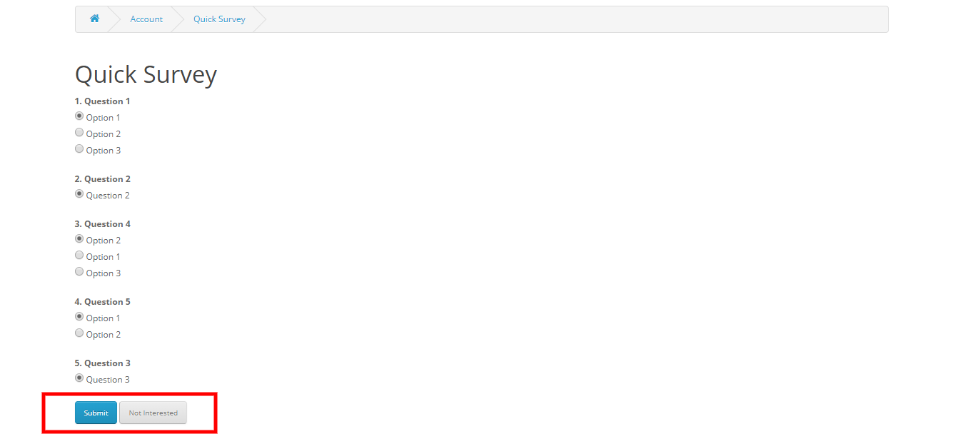 5 store survey
