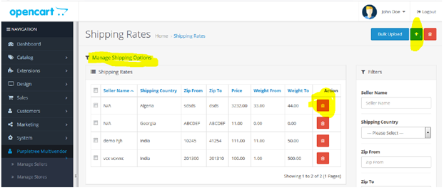 Shipping charge