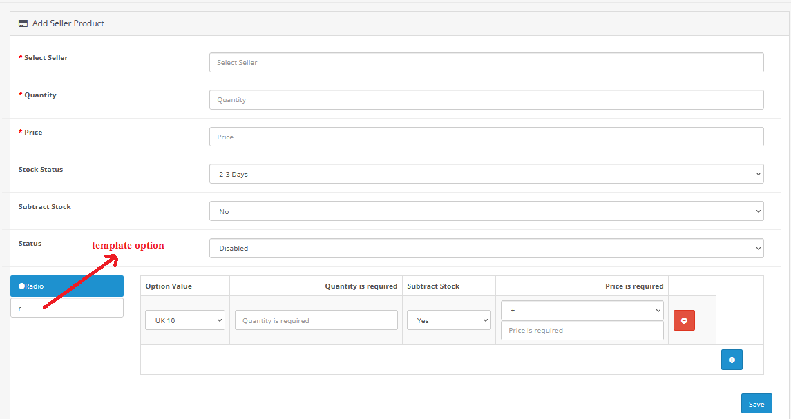 2 vendor options