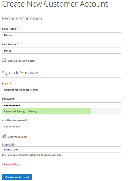 1 vendor sign up 1 vendor sign up