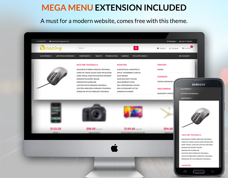Mega Menu Module Included