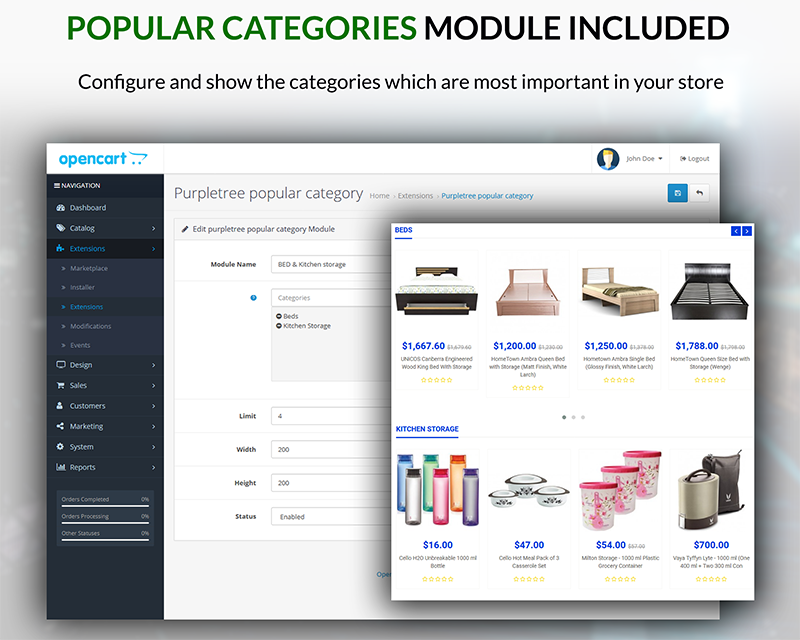 Display Popular Categories Seamlessly
