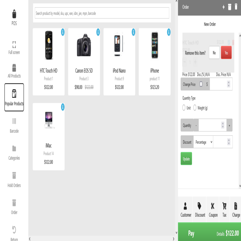 OpenCart Point of Sale (POS)