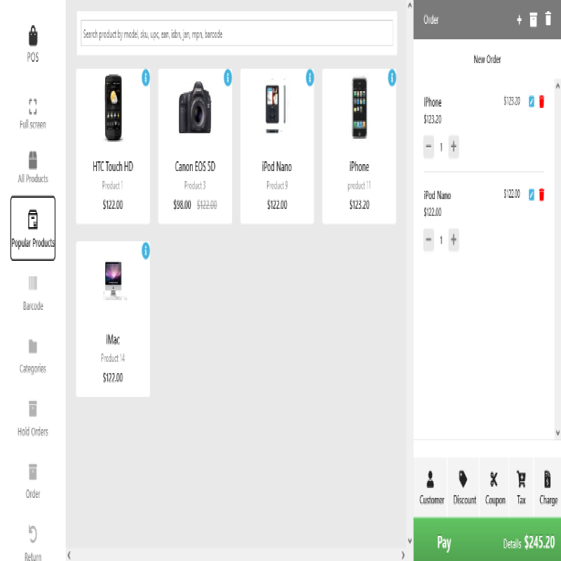OpenCart Point of Sale (POS)