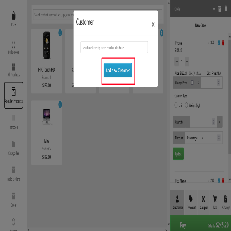 OpenCart Point of Sale (POS)