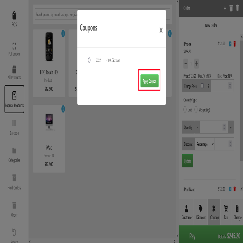 OpenCart Point of Sale (POS)