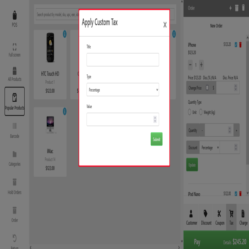 OpenCart Point of Sale (POS)