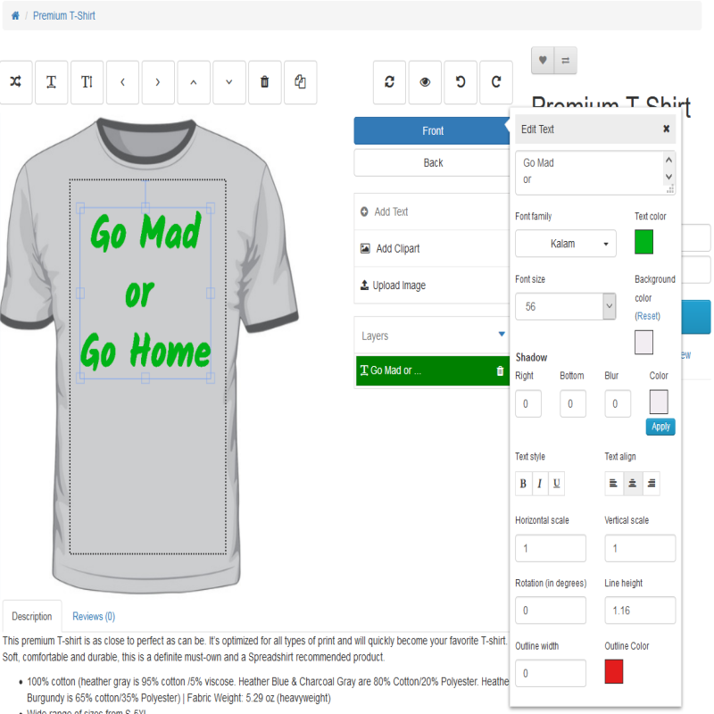 Opencart Custom Product Designer