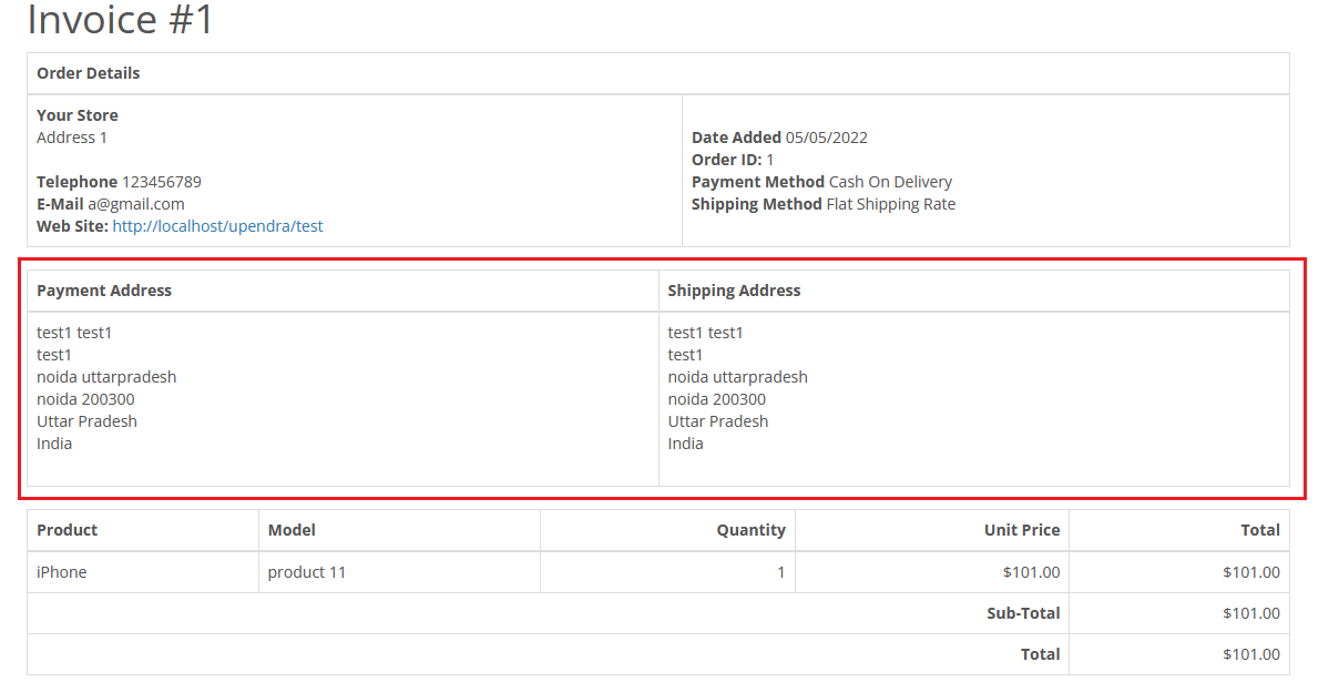 1 print invoice