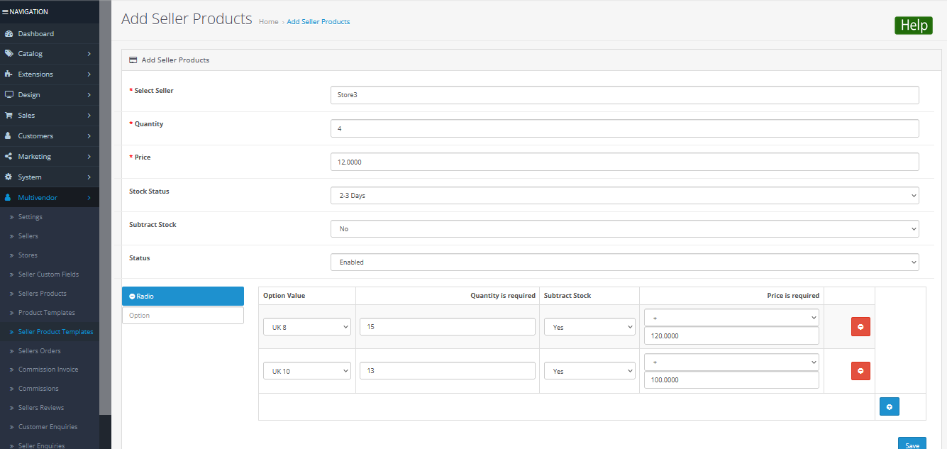 5 vendor option