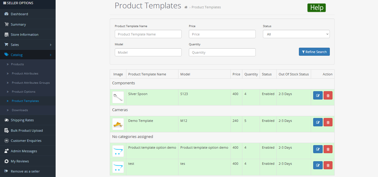 6 vendor template