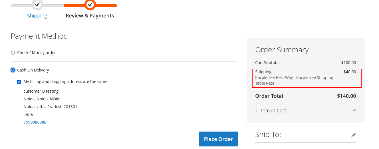 payment method