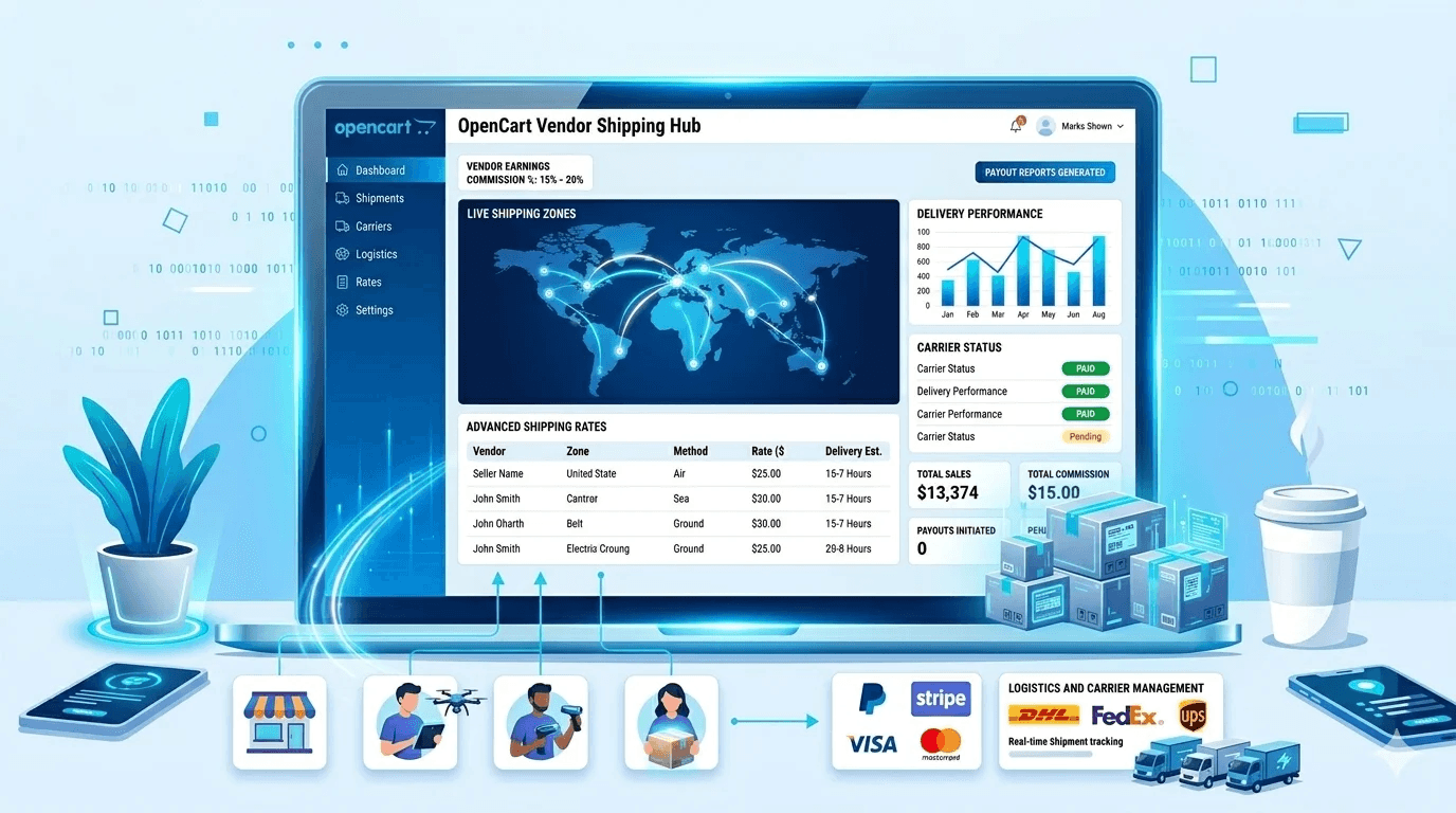 Advanced Vendor Shipping for Opencart