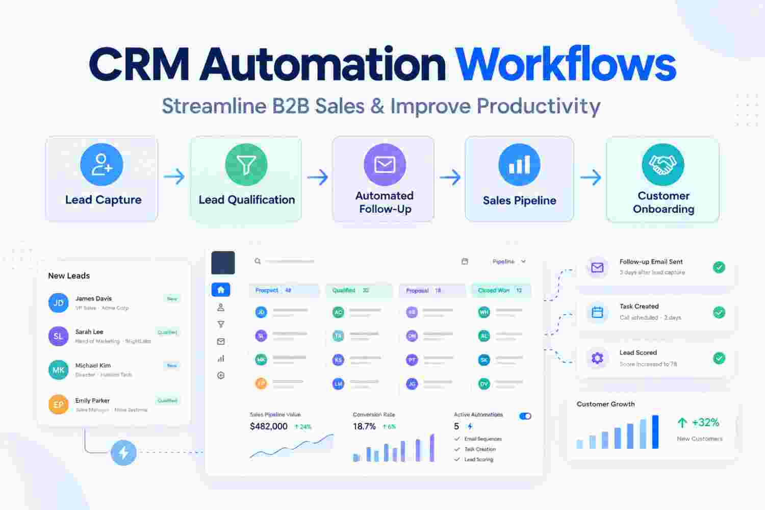 CRM Automation Workflows: Streamline B2B Sales and Improve Productivity