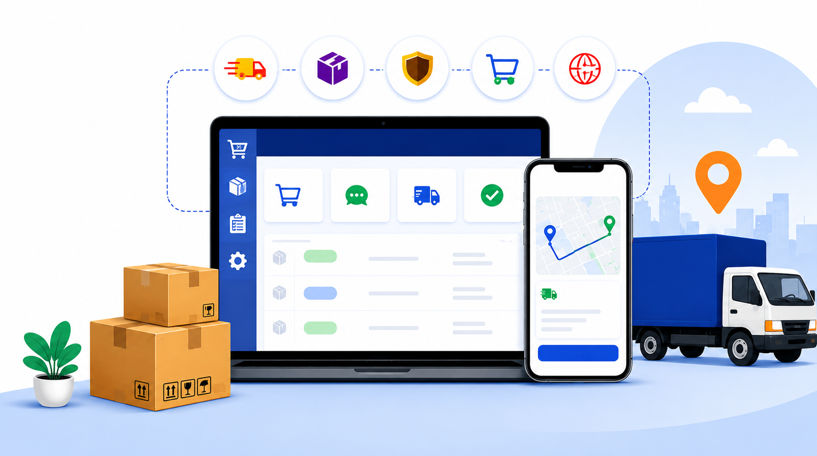 Integrating shipping process for eCommerce portals and apps