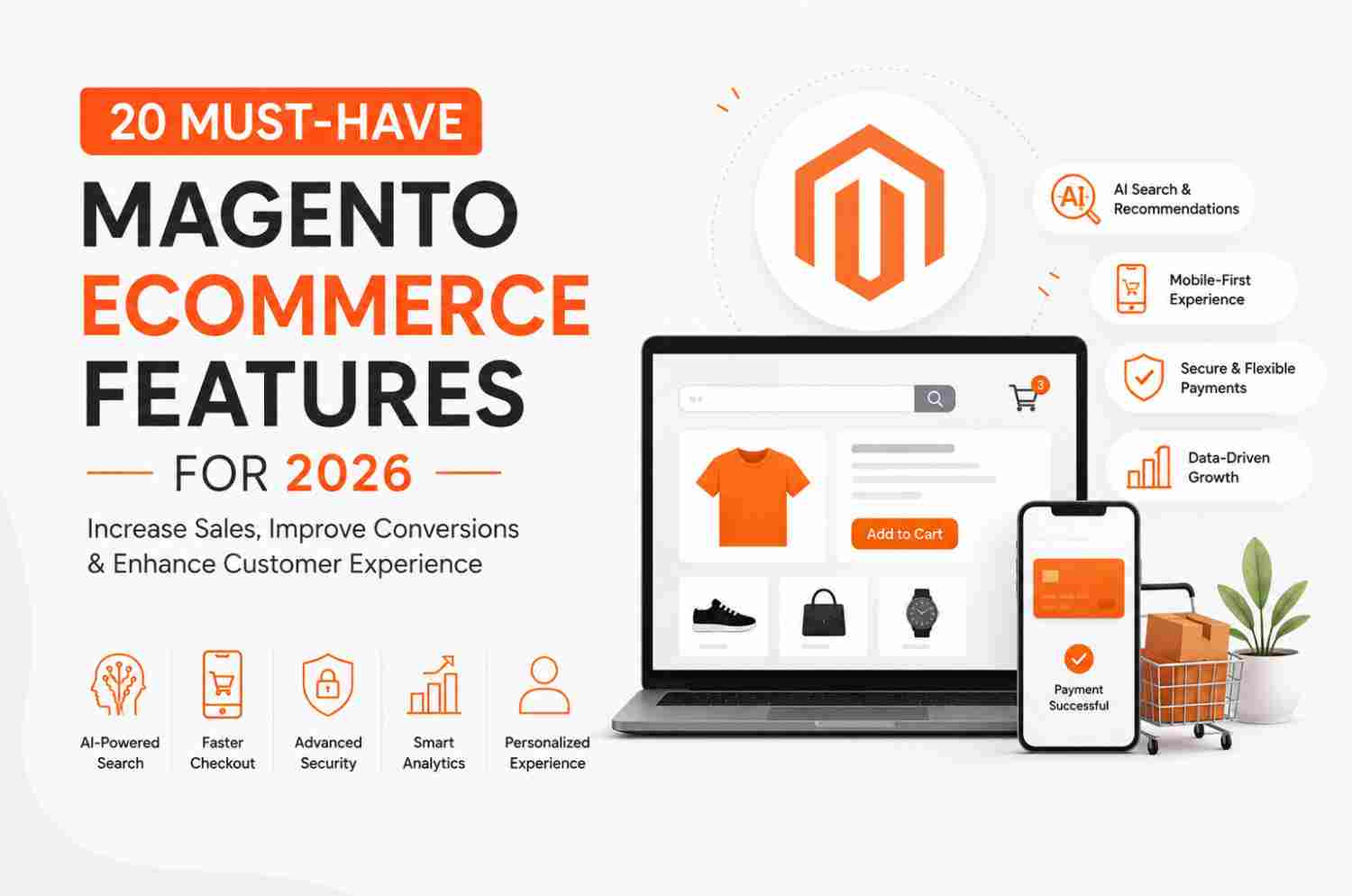 20 Must-Have Magento Ecommerce Features for 2026 to Increase Sales, Conversions & Customer Experience