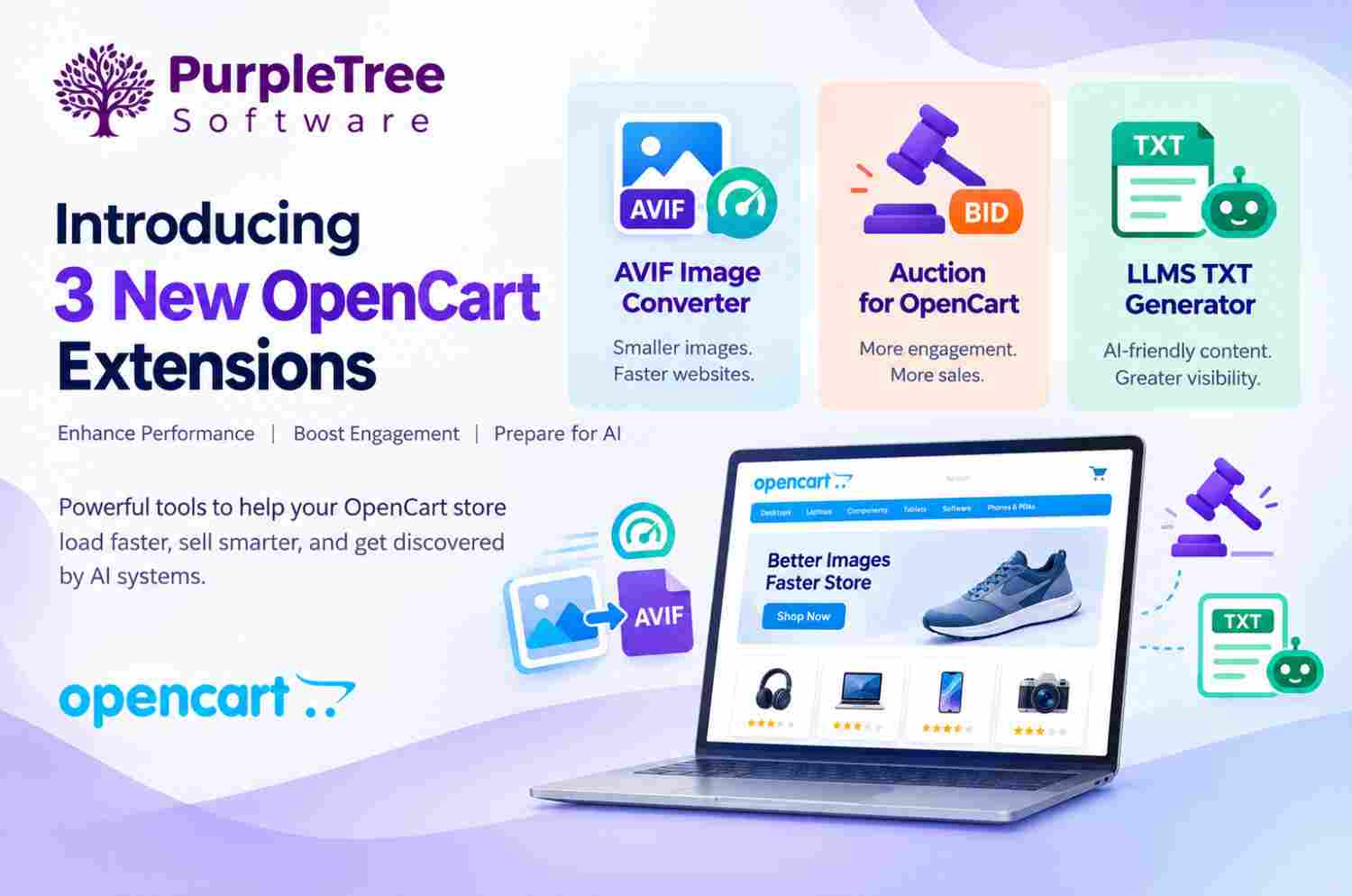 3 New OpenCart Extensions for Speed, Auctions & AI Content