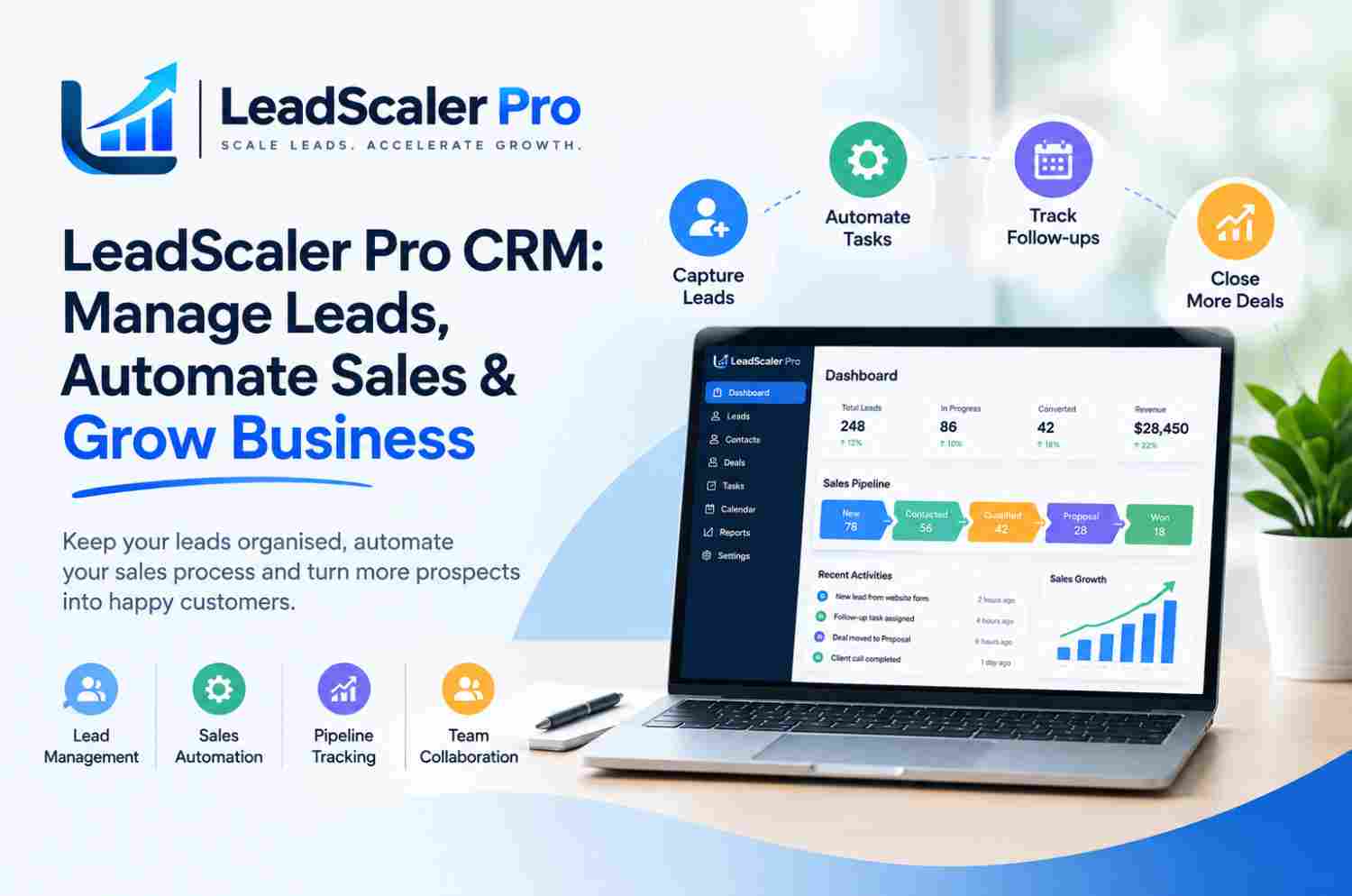 LeadScaler Pro CRM: Manage Leads, Automate Sales & Grow Business