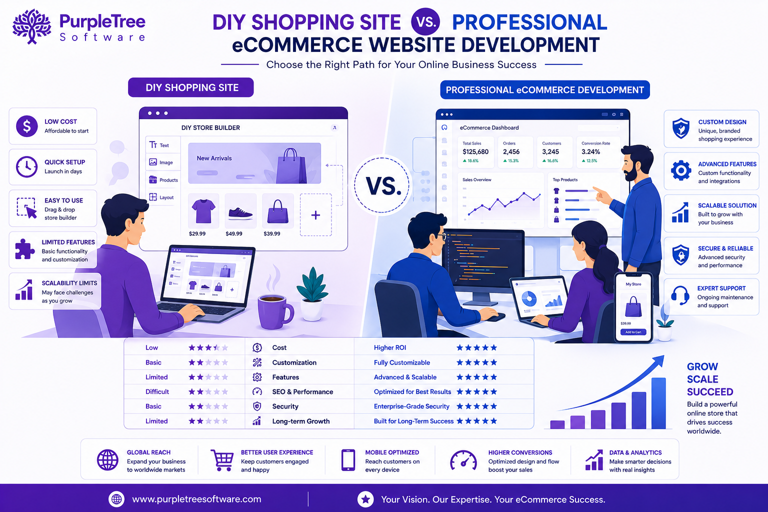 DIY Shopping Site vs. Professional eCommerce Website Development