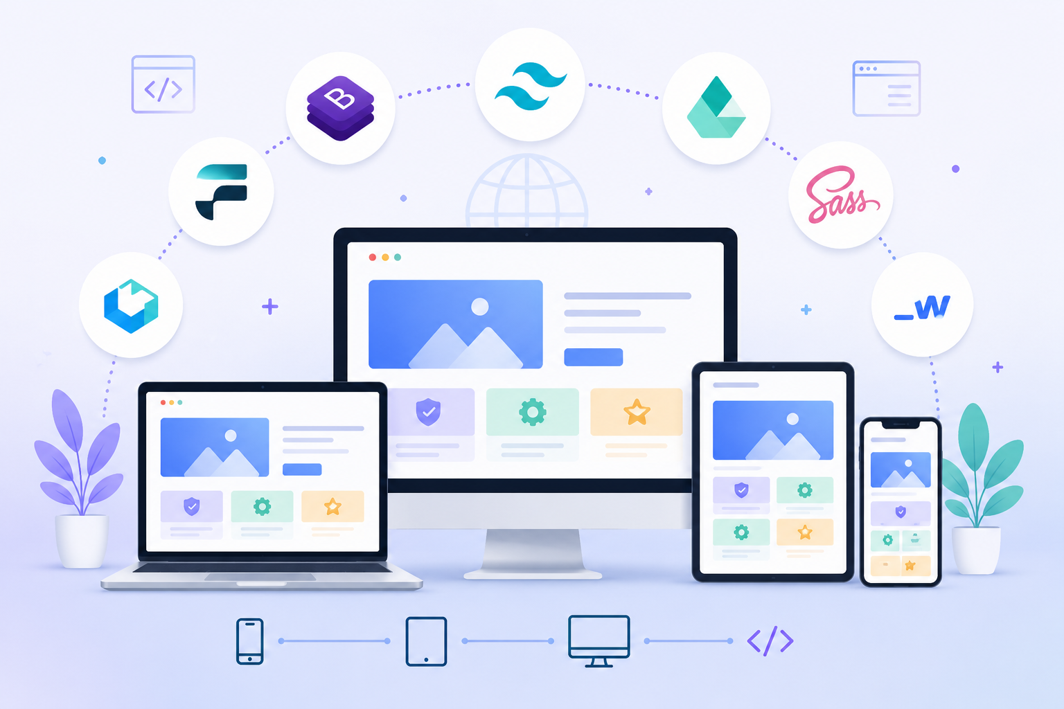 Popular responsive web design frameworks