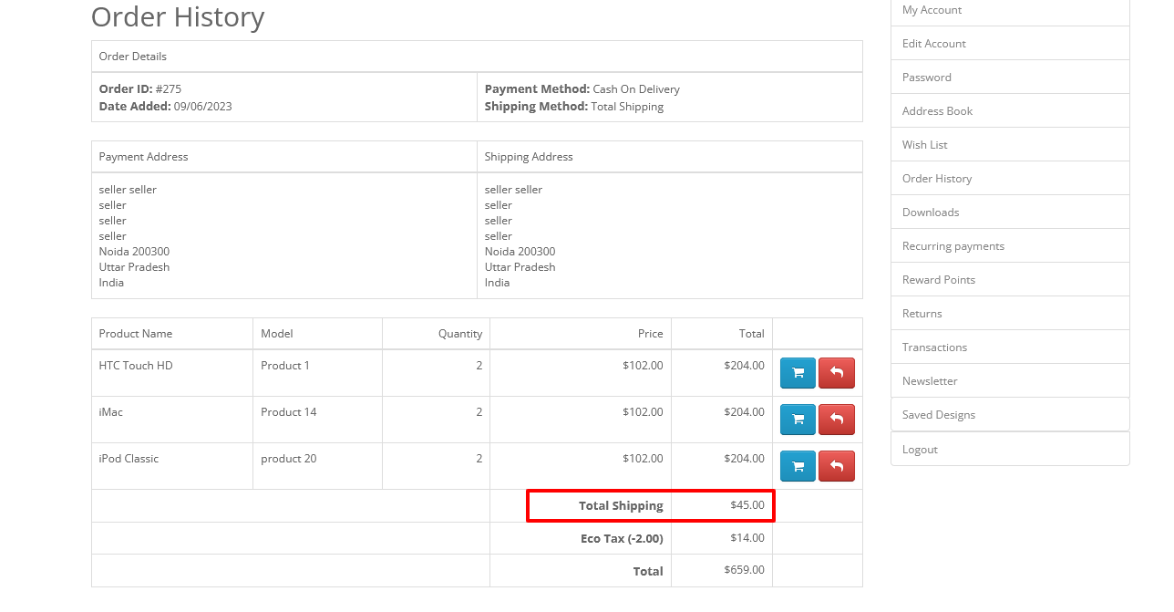 6 shipping method