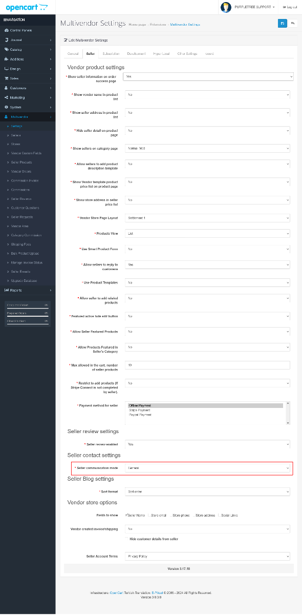 1 multi vendor settings