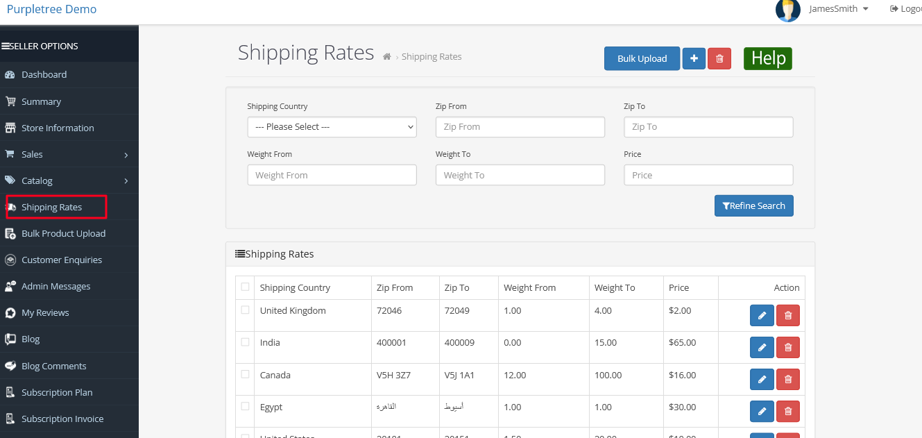 Shipping rate Extension