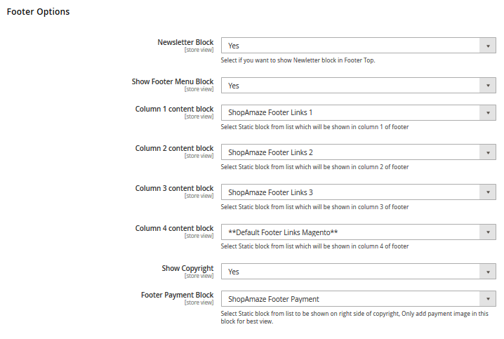 6 config option